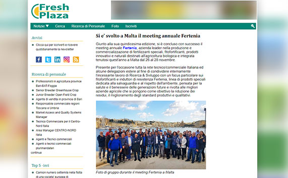 Meeting Fertenia  2019 su FreshPlaza 