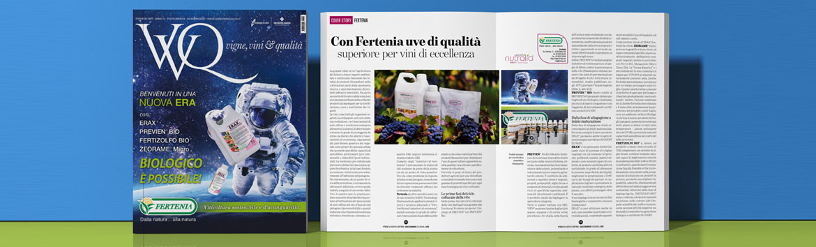 Fertenia sul magazine VVQ - Vini e vigne di qualità di Dicembre 2020